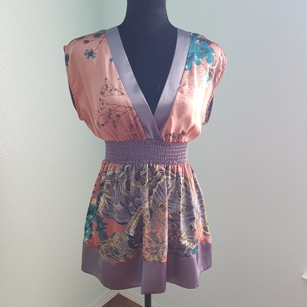 Myan - Ladies Summer Multi-Color Blouses - Size S